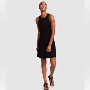 EDDIE BAUER Aster Sleeveless Empire Waist Dress Black XXL